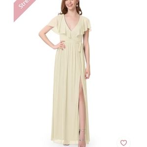 Azazie Jael Champagne size 14/10 bridesmaid dress